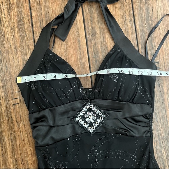 Vintage Y2K Taboo Dark Fairy Babydoll Dress Sparkly Whimsigoth Small Prom Black - Picture 14 of 16